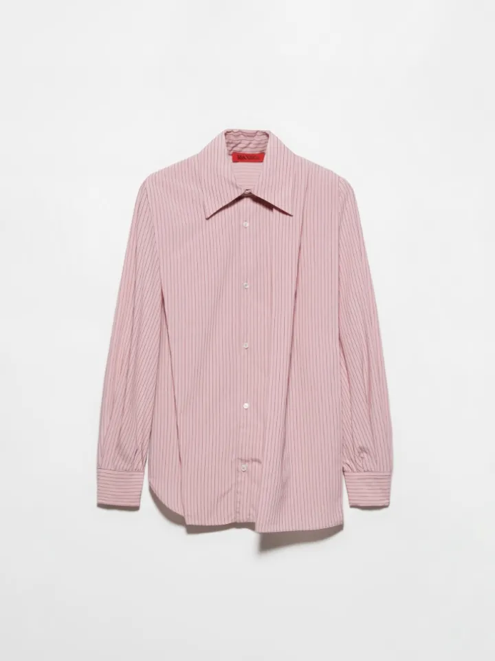 Asymmetric striped shirt - pink