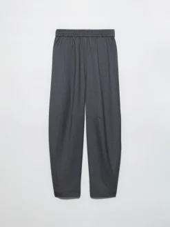 Barrel-leg grisaille trousers - grey
