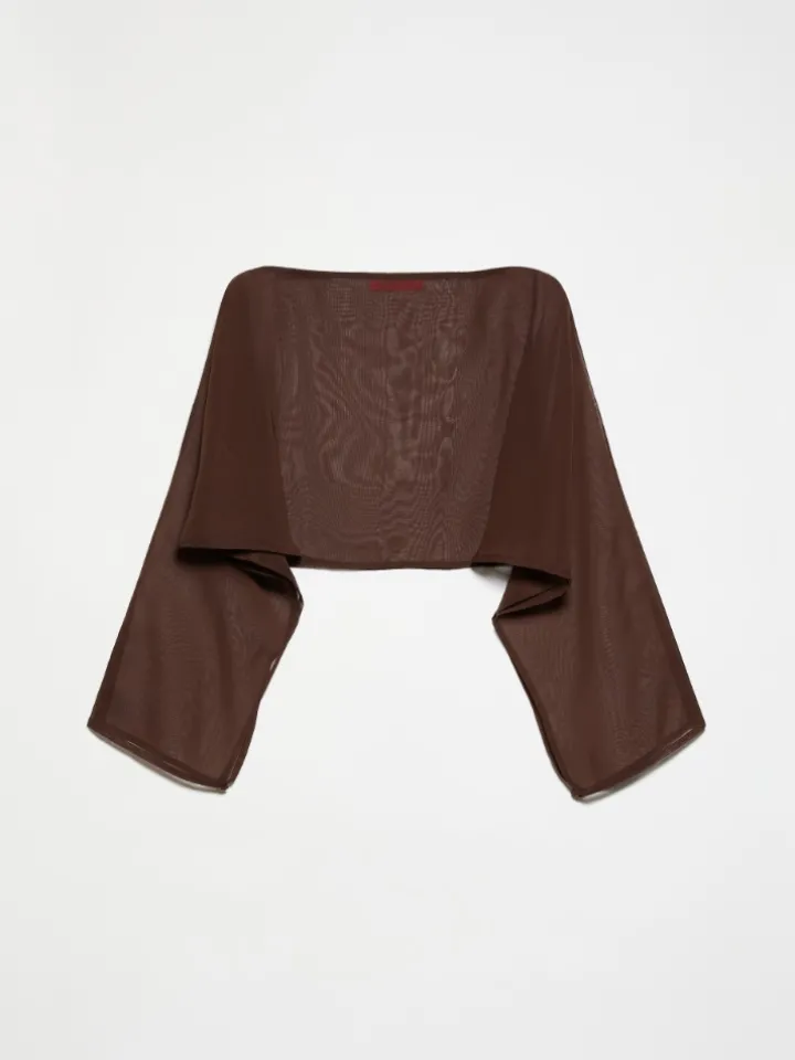 Chiffon shrug - brown