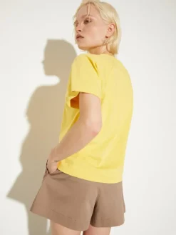 Cotton and linen T-shirt - banana
