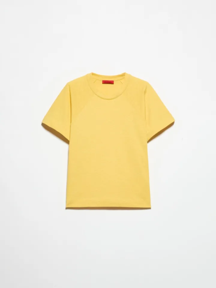 Cotton and linen T-shirt - banana