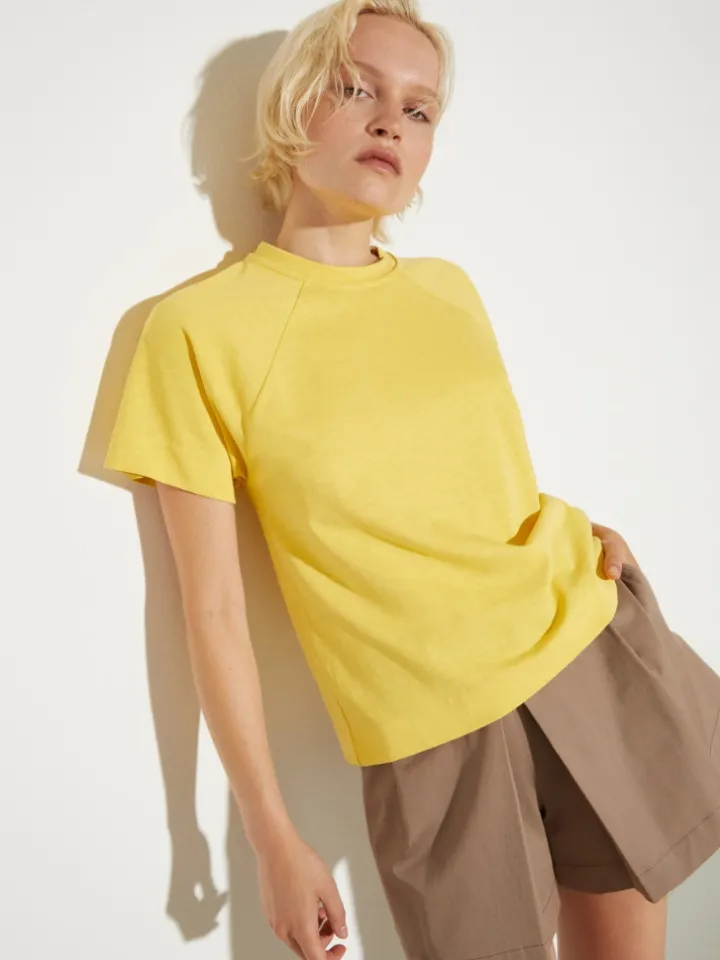 Cotton and linen T-shirt - banana