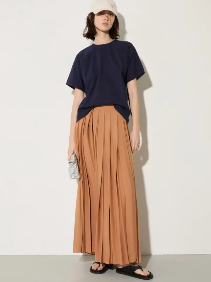 Cotton and linen T-shirt - midnightblue