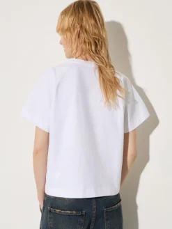 Cotton and linen T-shirt - optical white