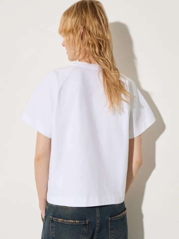 Cotton and linen T-shirt - optical white