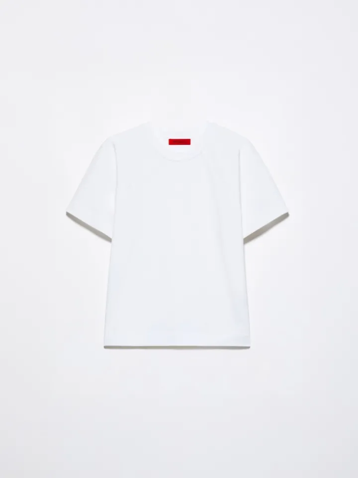 Cotton and linen T-shirt - optical white