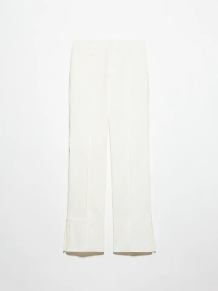 Cotton-gabardine trousers - white