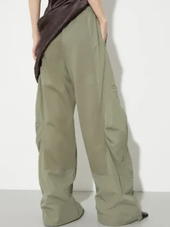 Cotton-jersey and nylon joggers - sage