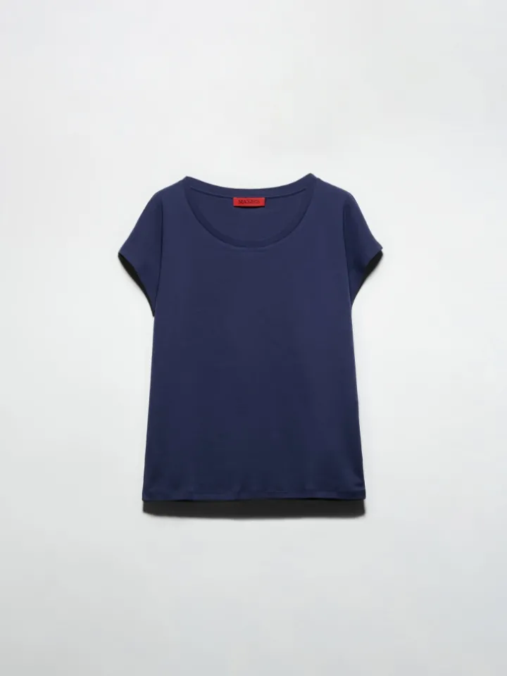 Cotton jersey T-shirt - ultramarine