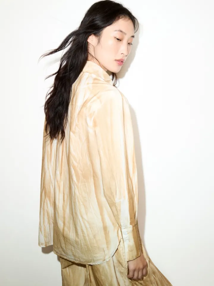 Cotton-poplin shirt - buck