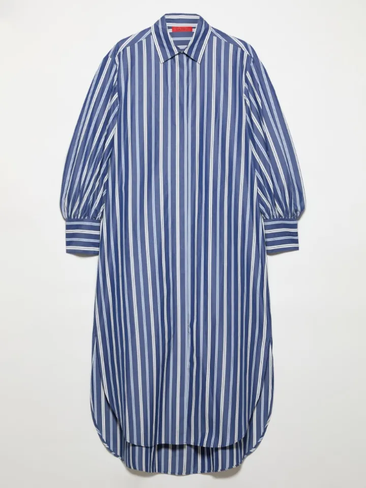 Cotton-poplin shirt dress - navy