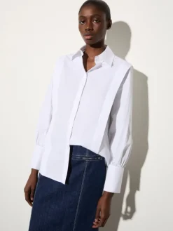 Cotton poplin shirt - white
