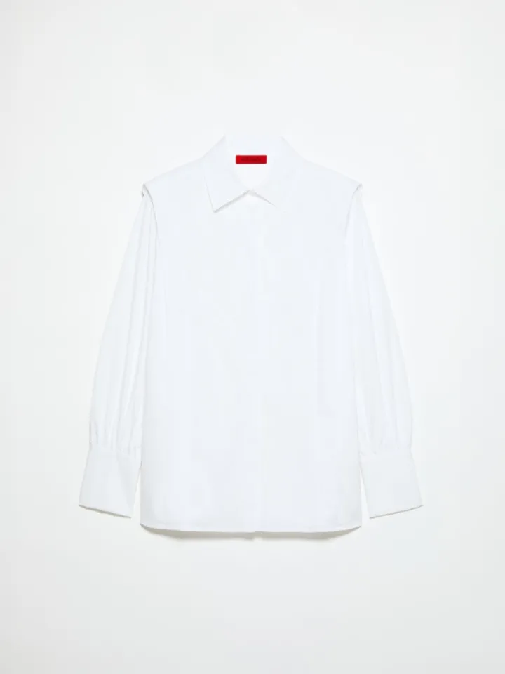 Cotton poplin shirt - white