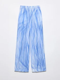 Cotton-poplin trousers - light blue