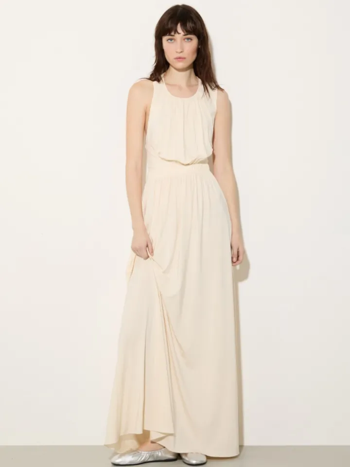 Crepe-jersey maxi dress - ivory