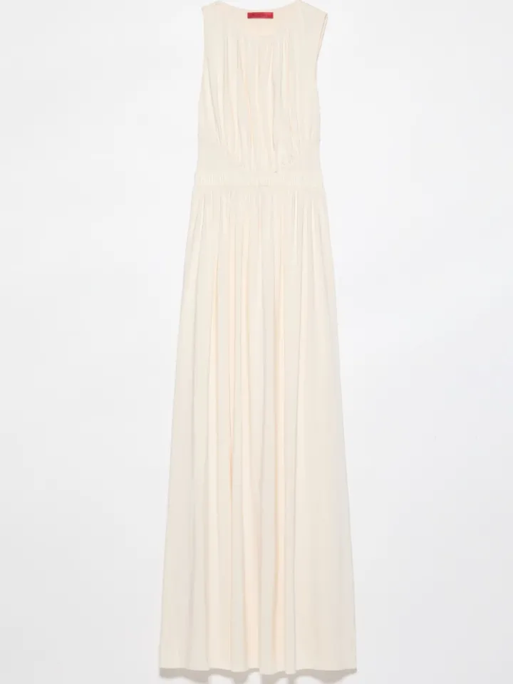 Crepe-jersey maxi dress - ivory
