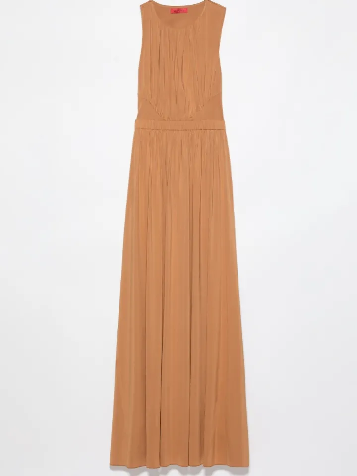 Crepe-jersey maxi dress - ochre