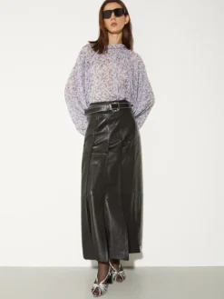 Crepon circle shirt - aubergine