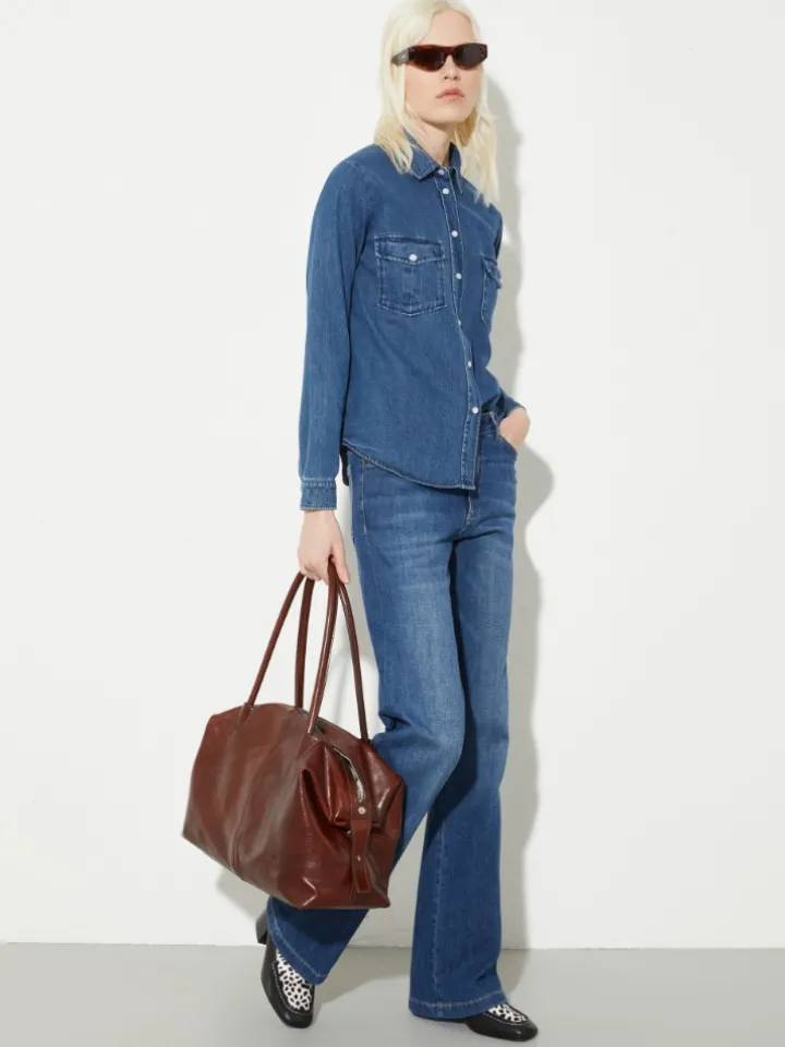 Denim blouse - navy