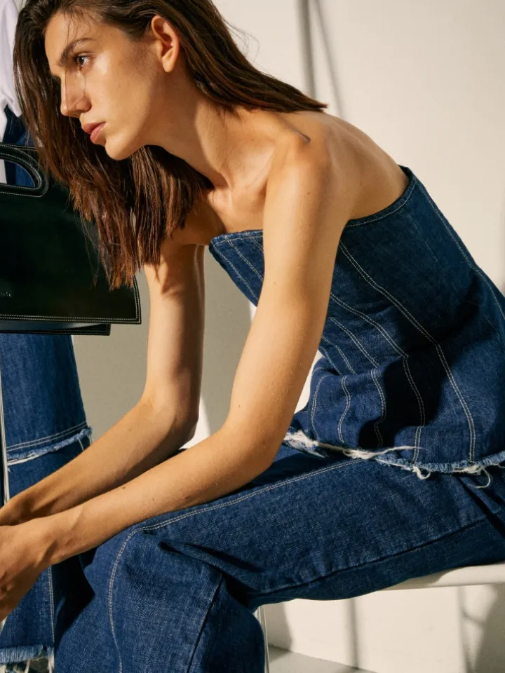 Denim corset Sami Miró &Co.llaboration - midnightblue