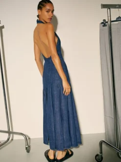 Denim dress Sami Miró &Co.llaboration - midnightblue
