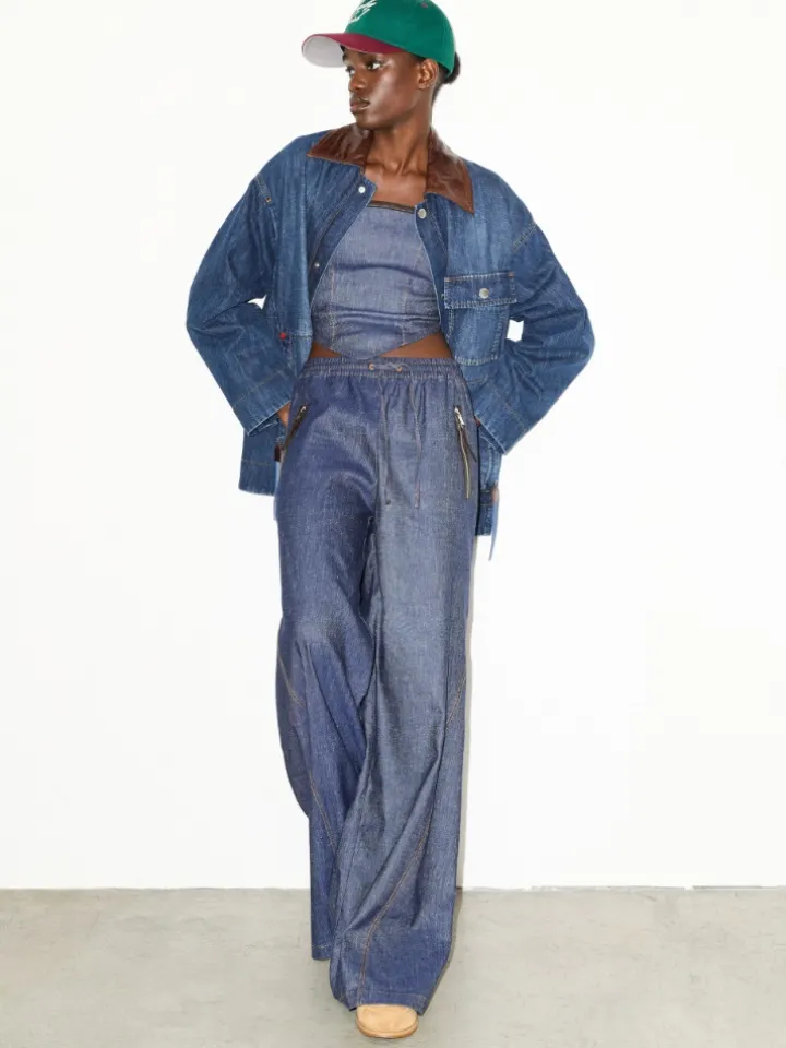 Denim shacket - navy