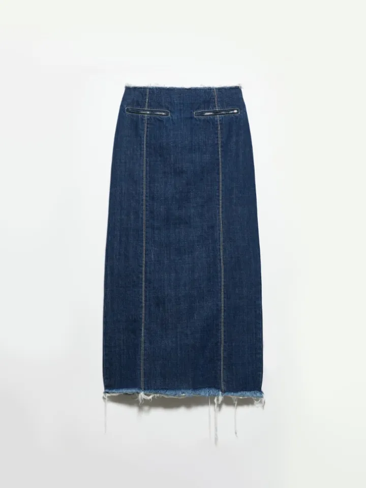 Denim skirt Sami Miró &Co.llaboration - midnightblue