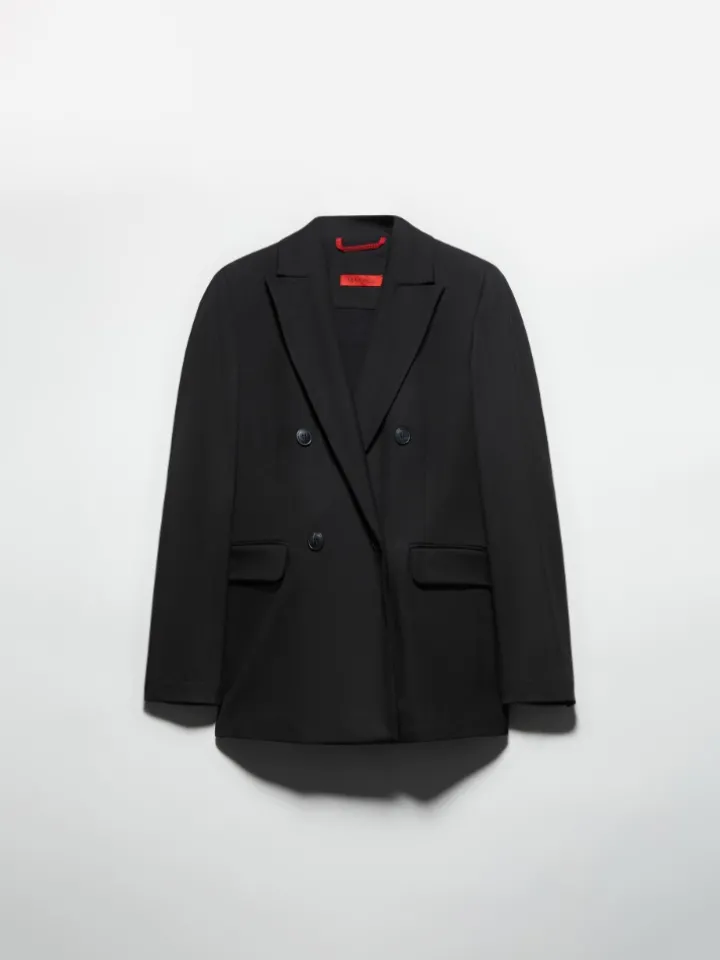 Double-breasted blazer - black