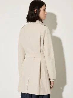Double-breasted trench coat - beige