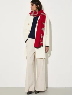 Double-sided wool coat - wool white