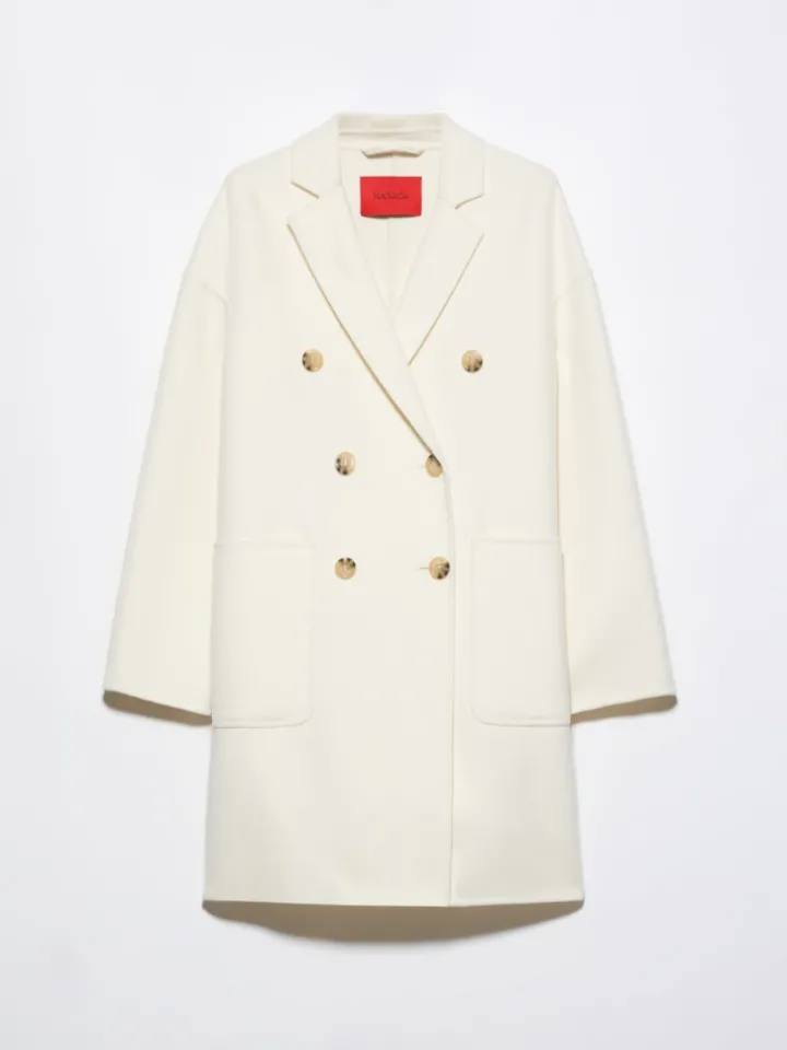 Double-sided wool coat - wool white