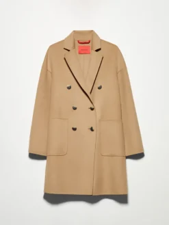 Double-woven wool coat - camel