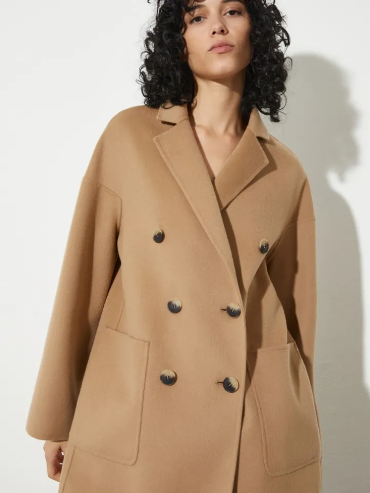 Double-woven wool coat - camel