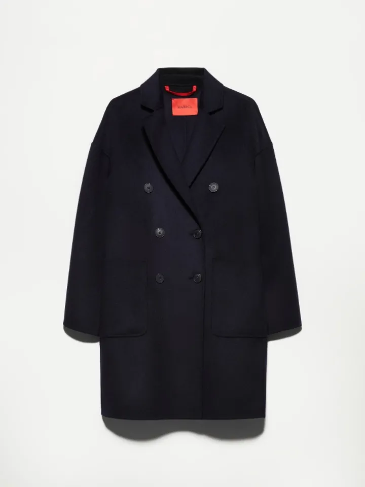 Double-woven wool coat - navy