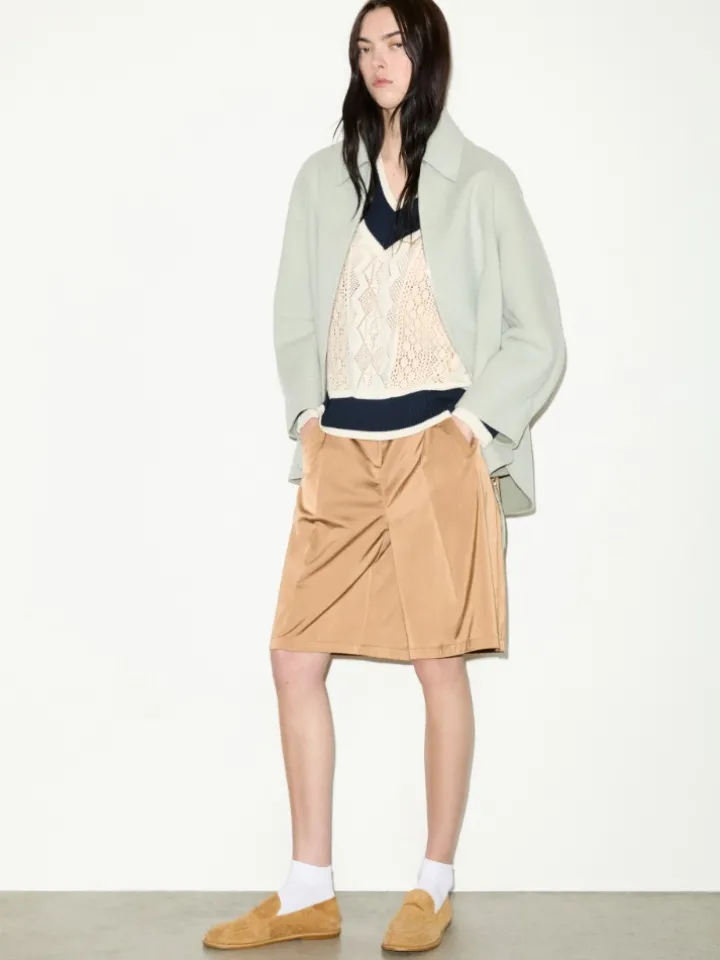 Double-woven wool jacket - jade