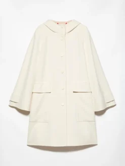 Double-woven wool parka - wool white