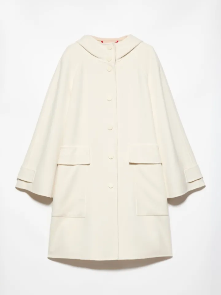Double-woven wool parka - wool white