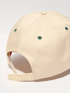 Embroidered baseball cap - cream