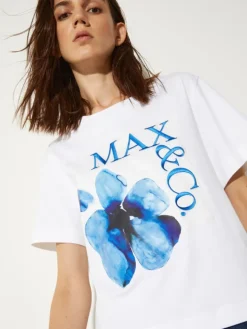 Embroidered logo T-shirt - optical white