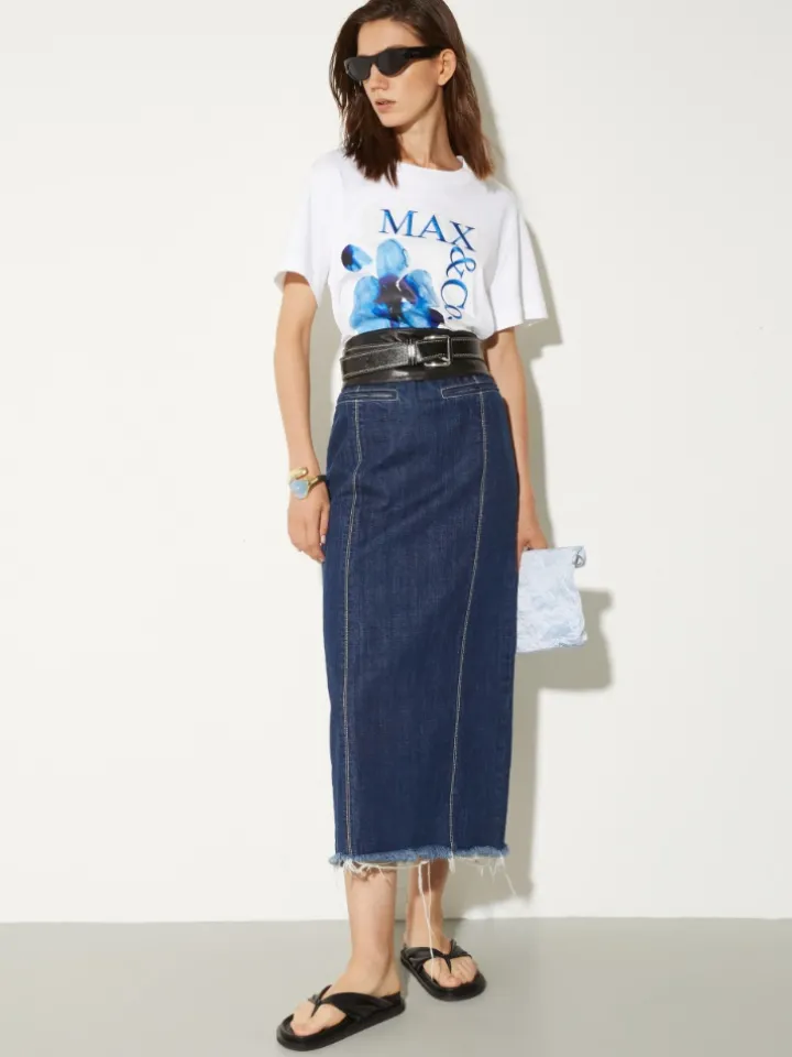 Embroidered logo T-shirt - optical white