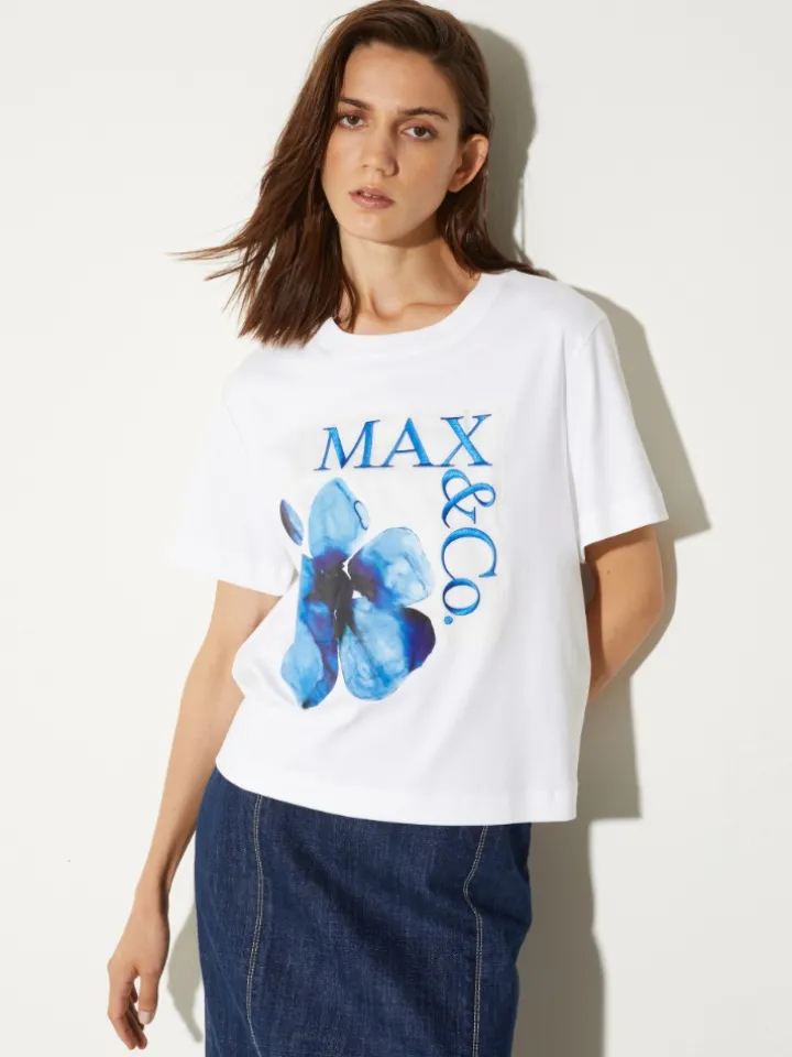 Embroidered logo T-shirt - optical white