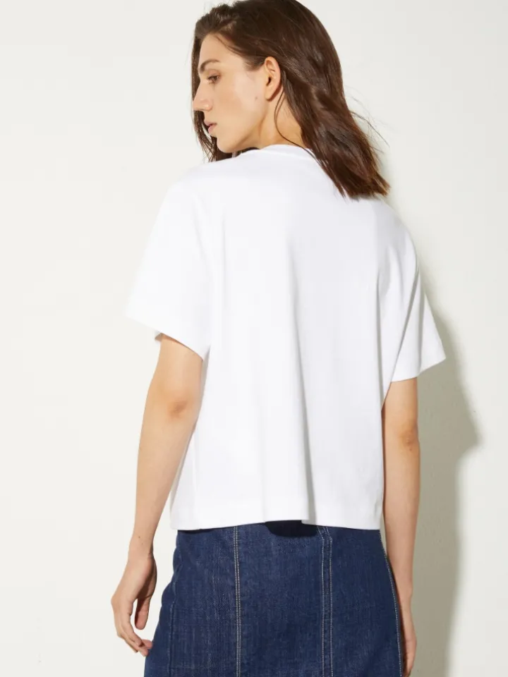Embroidered logo T-shirt - optical white