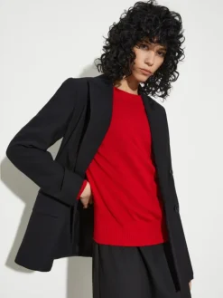 Envers satin blazer - black