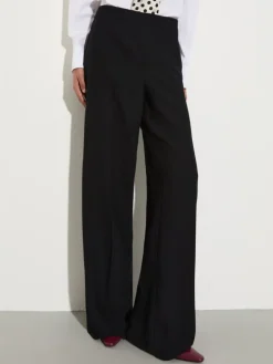 Envers satin trousers - black