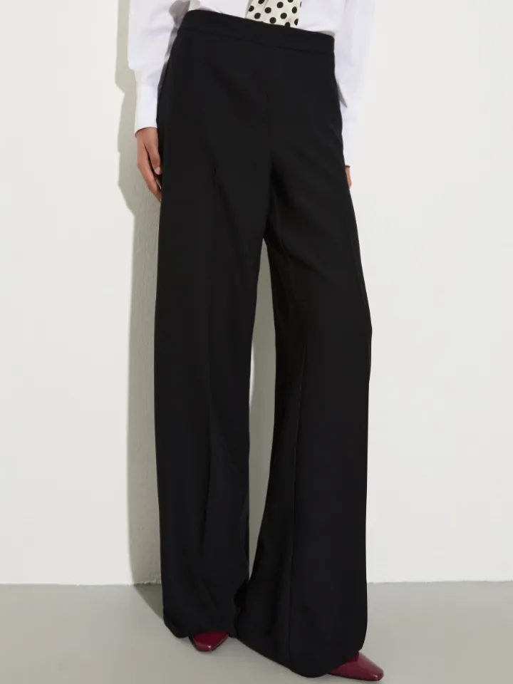 Envers satin trousers - black