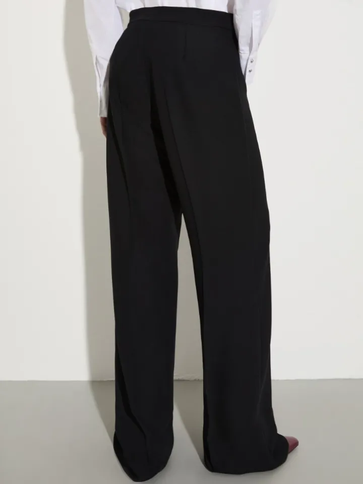 Envers satin trousers - black