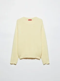 Fisherman's rib-knit jumper - vanilla