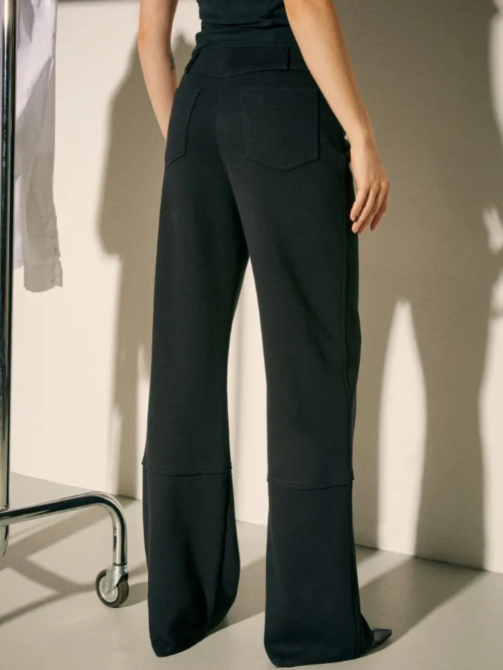 Fleece trousers Sami Miró &Co.llaboration - black