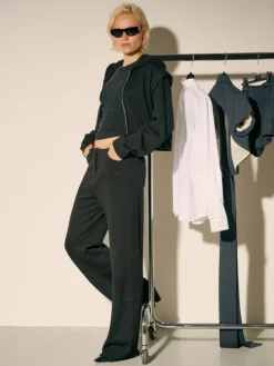 Fleece trousers Sami Miró &Co.llaboration - black