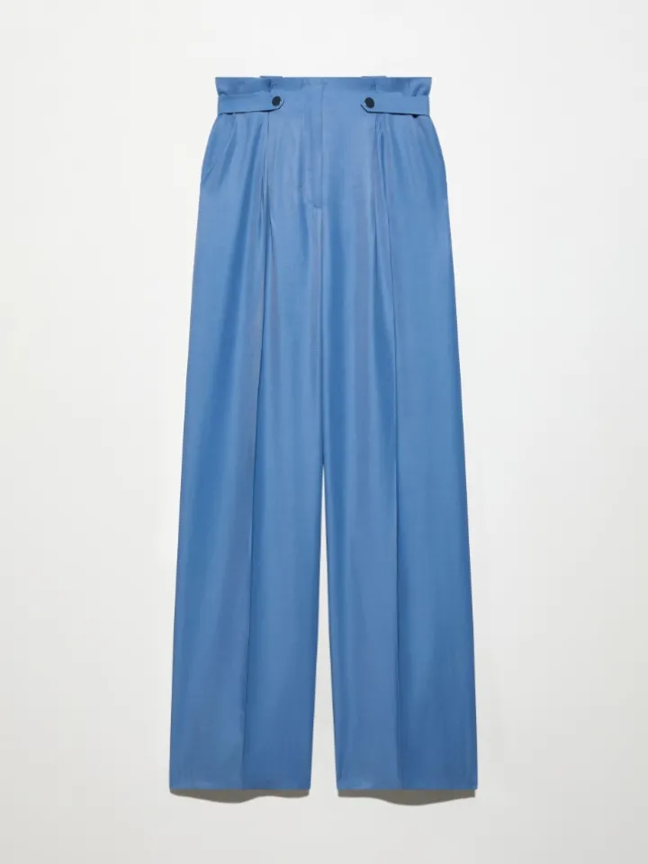Flowing paperbag trousers - avio